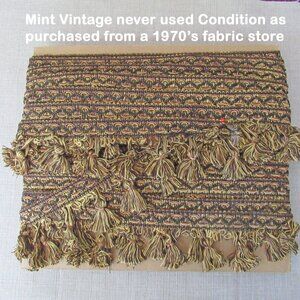 CONSO Decorative 3" wide tassel fringe trim, Original VTG labels, 14 yard roll